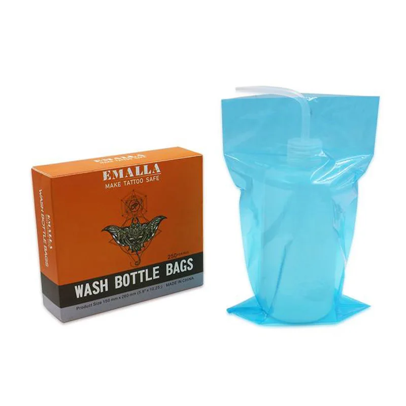 Newest 250pcs/box Wash bottle Covers Sleeves Barrier Supplies for Tattoo Bottle Care Tattoo Cleaning Supplies