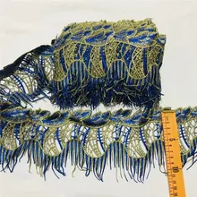 10 ярдов Цветок жемчуга цветочный абрикосовый вышитая кружевная оторочка обрезанная лента аппликация патчи свадебное платье ткань шитье ремесло XM06182