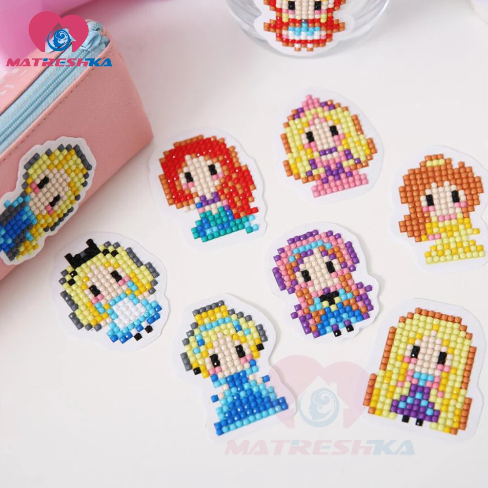 

DIY Patterns Diamond Embroidery Princess 5D Diamond Painting For Children Round Diamond Sticker Double Sided Sticker Christmas