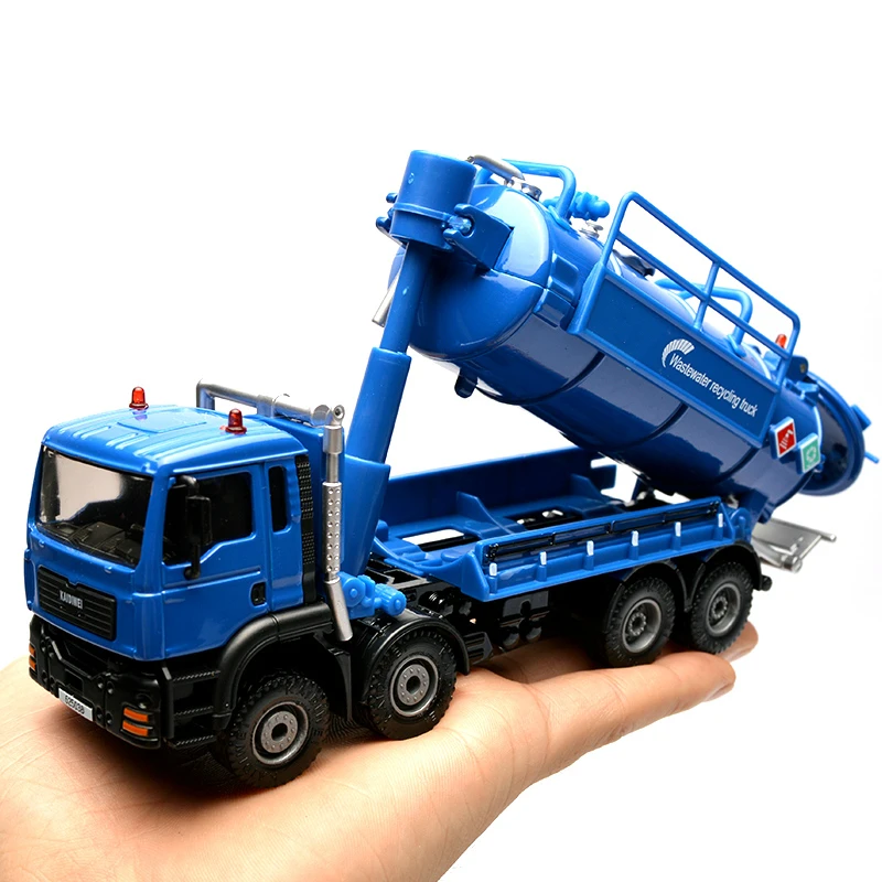 

New 1:50 Emulation of The Virescence Sprinkler Truck, Snow Shovel, Waste Water Recycling Car,Alloy Model Truck Gift for Boy Toys