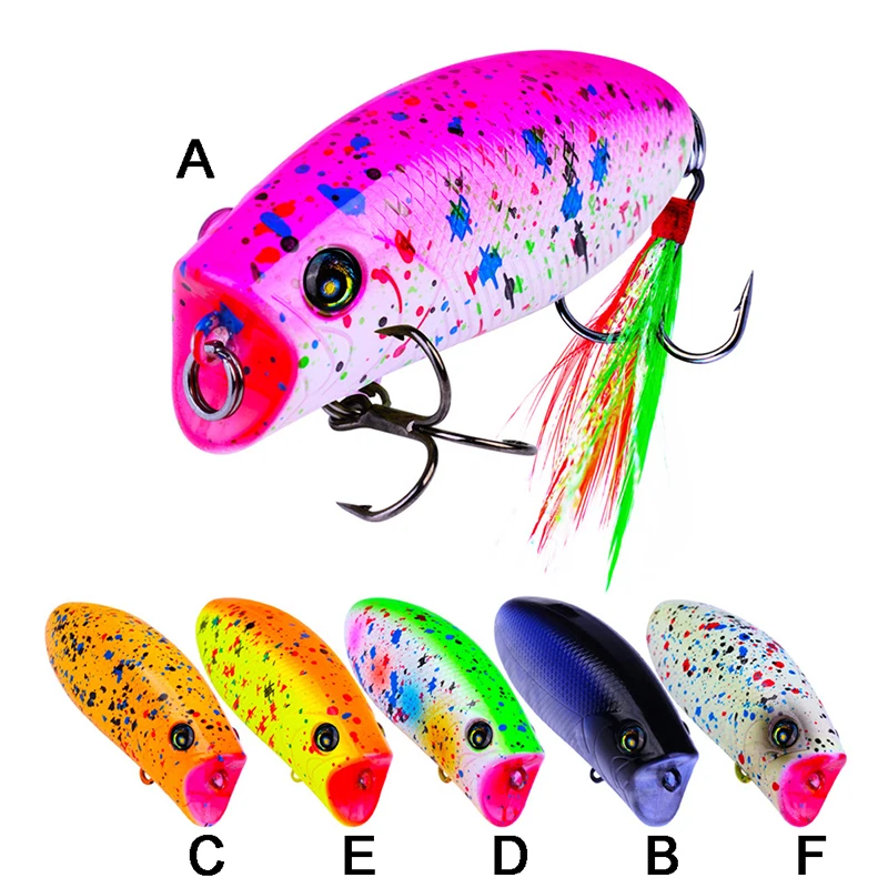 

1PC 5.7CM 10G Mini Popper Fishing Lure Trout Ultralight Fishing Lure Bait Finesse Crankbait Wobbler Minnow Isca Poper