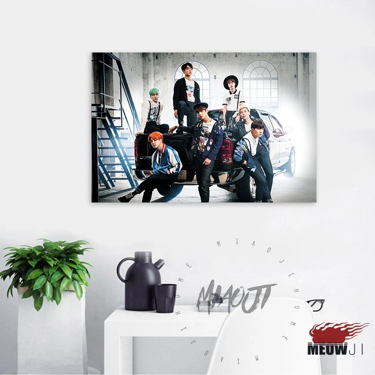 Bts Bangtan Обувь для мальчиков Плакаты стены Книги по искусству печатных холст картина украшение помещения настенный Декор Картина Подарок