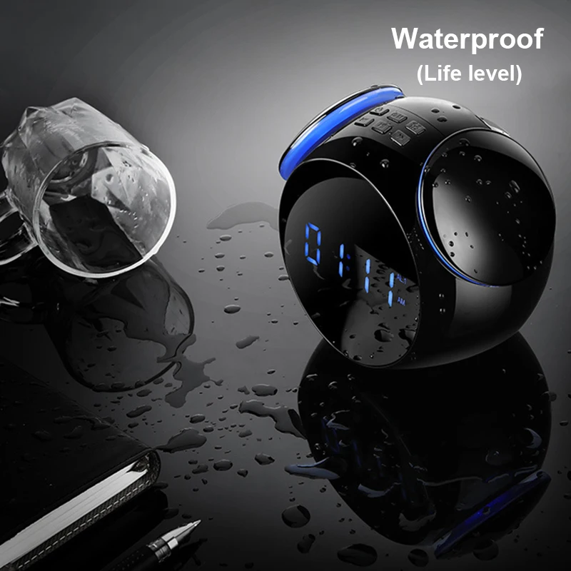 HECULAS Bluetooth 4,2 радио цифровой будильник Handfree звонки динамик Поддержка TF карты воспроизведения Aux вход