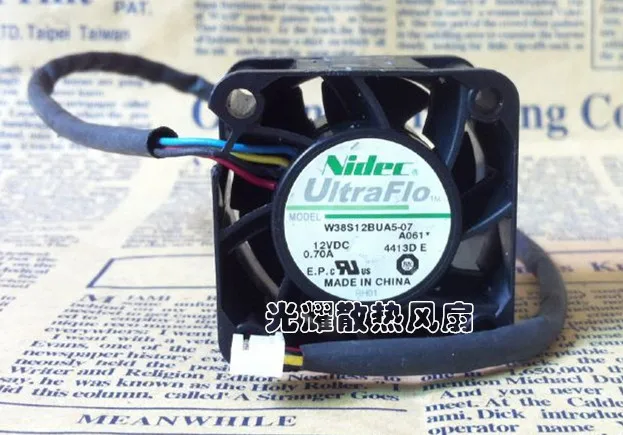 Вентилятор охлаждения сервера Nidec W38S12BUA5 07 A061 DC 12V 0.70A 38x38x28 мм|square fan|server fandc fan 12v |