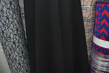 

High-grade fine twill pure black stretch synthetic fibre fabric price for 1 meter