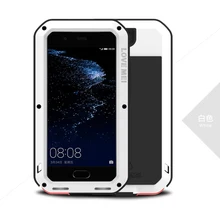 Любовь Мэй чехол для Huawei P10 плюс шок Призма водостойкий металлический Панцири Алюминий кремния телефон Обложка чехол закаленное Стекло