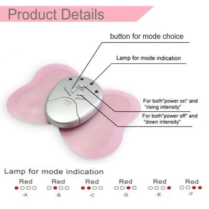 Мини-бабочка дизайн массажер мышц тела электронный массажер для похудения 4 светодиодный дисплей