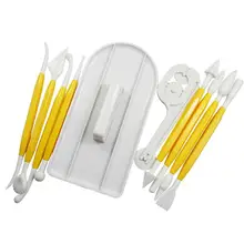 10 шт. помадка украшения торта Цветок Sugarcraft Инструменты для моделирования набор инструмент для работы с глиной инструменты скульптора для торта декоративные формы для выпечки