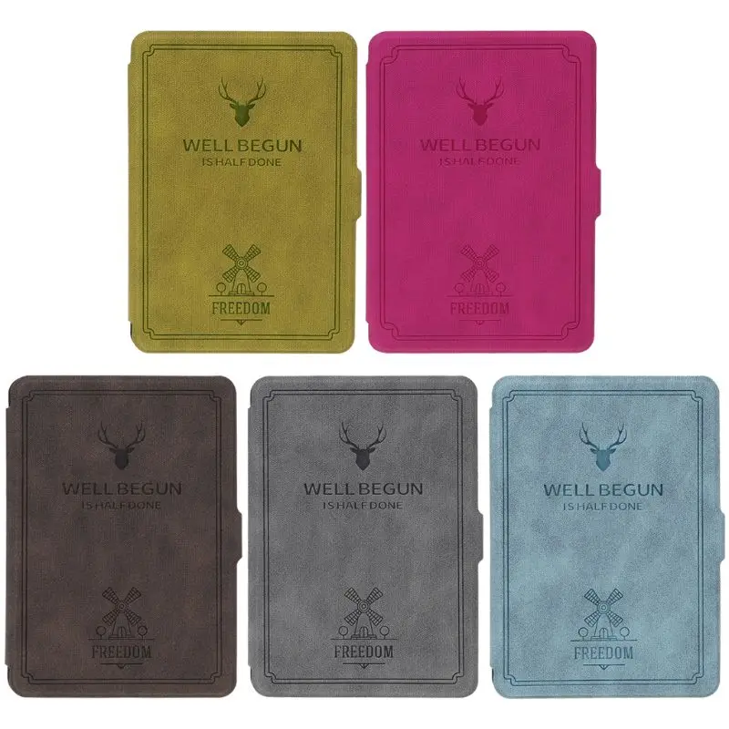 

For Amazon Kindle Paperwhite 1 2 3 Deer Printed PU Leather Soft Case Cover Ebook
