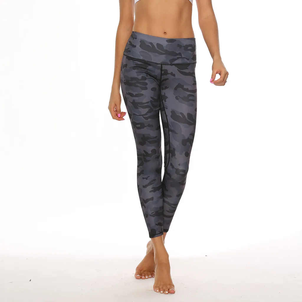 

Women's Casual Yoga Leggings Camouflage Digital Printing High Waist Hip Exercise Yoga Leggings calca de academia feminina