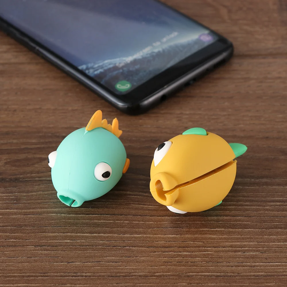 Кабель bite Cute Fish Cable протектор для iphone usb cable organizer chompers зарядное устройство провод держатель для iphone кабель