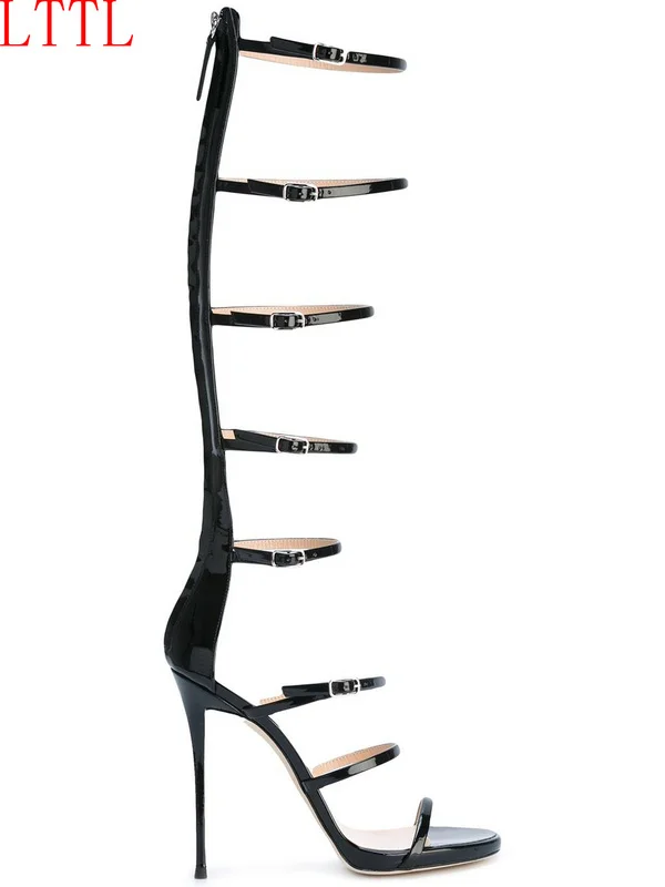 

2017 gladiator sandal boots zipper sandalias rasteiras femininas sexy high heels sandals women summer pumps sandals mujer shoes