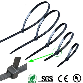 

1000pcs Width 2.5mm Playground Protect Nylon Cable Ties Colorful In Line Zip Ties for Amusement parallel entry double lock plug