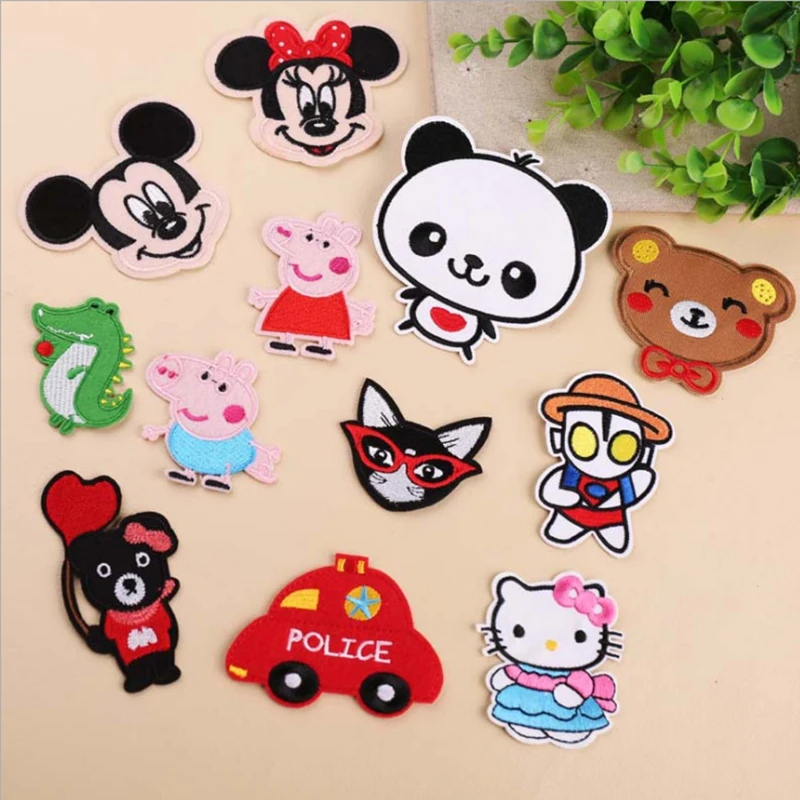 

Fashion cloth patch embroidery patch repair hole embroidery cloth patch jeans DIY small ironing cartoon sticker