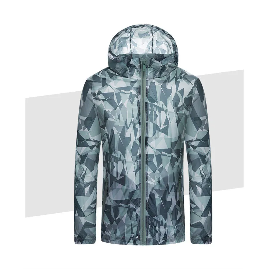 

Summer Long Sleeve Hooded Camouflage Quick Dry Breathable Windbreaker Sport Jackets Waterproof Climbing Outdoor Hiking Jacket