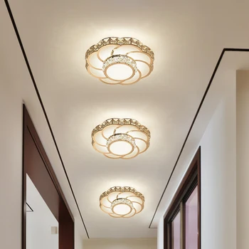 

Modern LED Crystal Ceiling Light Circular Mini Ceiling Lamp Rotunda Light For Living Room Aisle Corridor Kitchen mx5101007