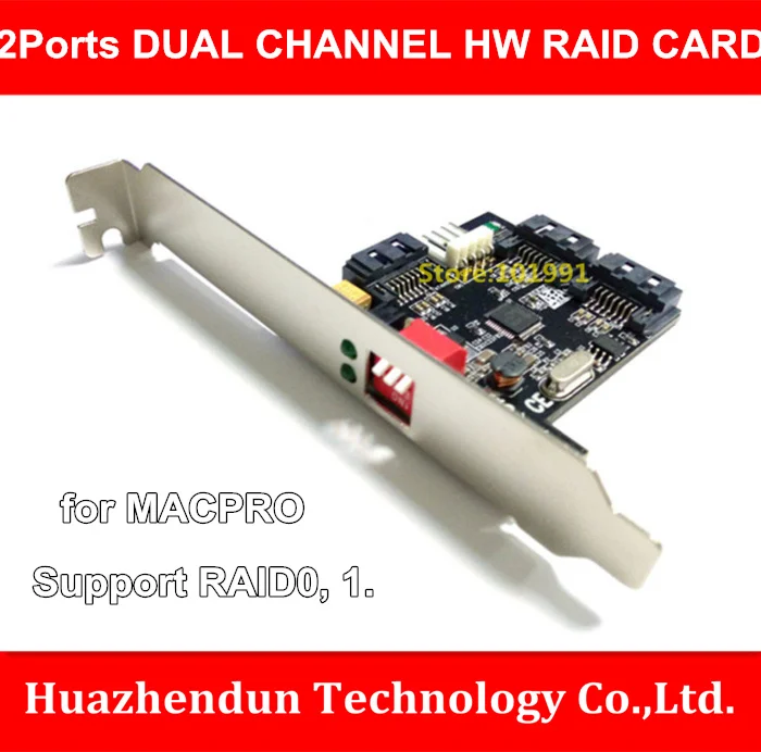 Новые поступления 2-Порты SATAII двойной канал HW RAID карты для Жесткий диск ускоряют Поддержка RAID 0,1. 0/1