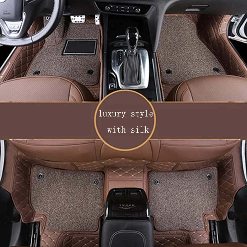 Lsrtw2017 волокно кожа шелк салона коврик для ног Buick Regal Opel Insignia - Название цвета: brown 2