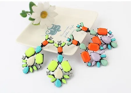 

Fashion Hot Sale New Arrival European Style Neon Color Bohemia Steet Style Acrylic Earring E1306