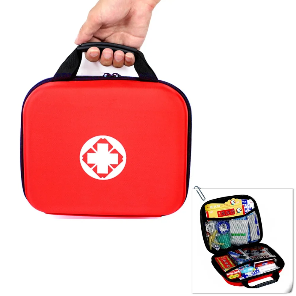 Удобная пустая сумка для первой помощи из ЭВА, жесткий красный медицинский чехол, набор для экстренной помощи, компактный, легкий, для дома, здравоохранения, отдыха на природе