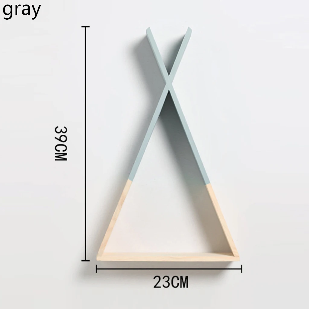 Настенная полка-стеллаж для хранения в декоративных полках деревянная треугольная полка для ванной витрина для гостиной спальни украшения детской комнаты