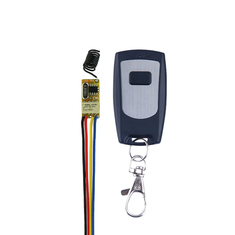 

Access Control System Open Button Remote Switch DC 3.7V4.2V 5V 7.4V 9V 12V Mini Battery Power Supply Micro Wireless Switch 10PCS