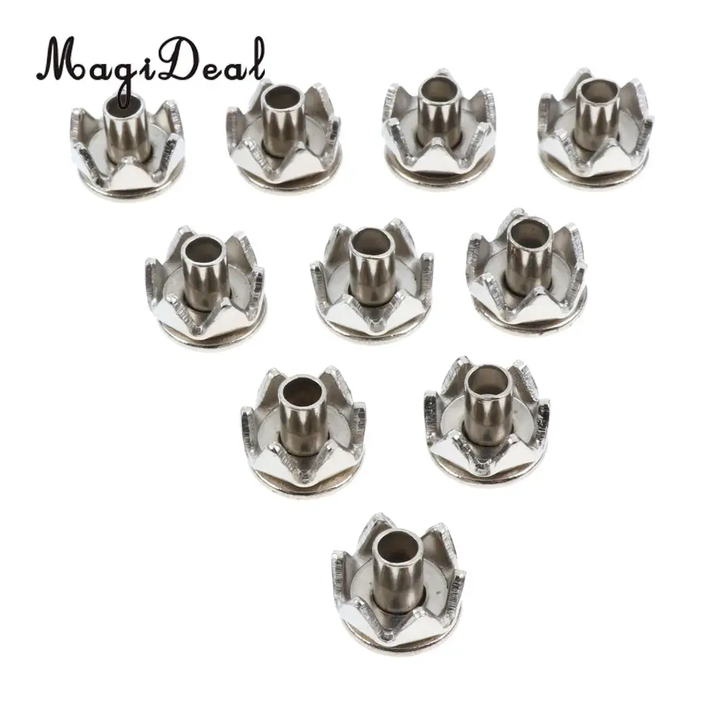 MagiDeal 10pcs Stainless Steel Replacement Spikes Studs for Ice Snow Walking Shoes Cleats Crampon Friction Traction