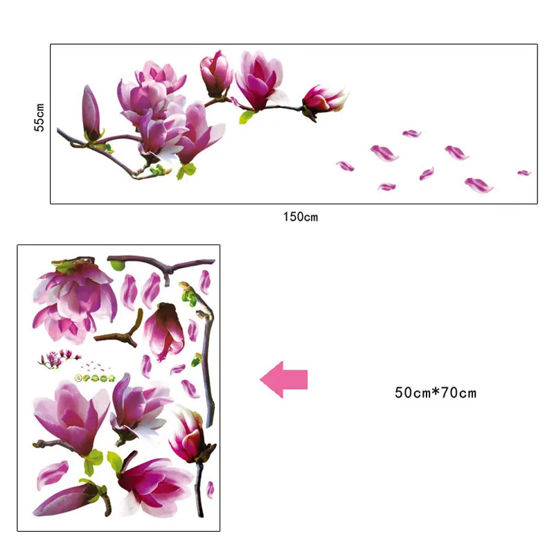 1 PCFlower Muursticker 3D Vinyl Muurstickers Woonkamer Interieur ... 1 PCFlower Muursticker 3D Vinyl Muurstickers Woonkamer Interieur ...