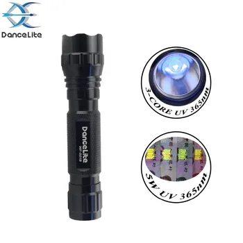 

NEW DanceLite WF-501B 3-CORE UV 365nm 5W UltraViolet LED UV Curing Flashlight, Lamp (High Power)