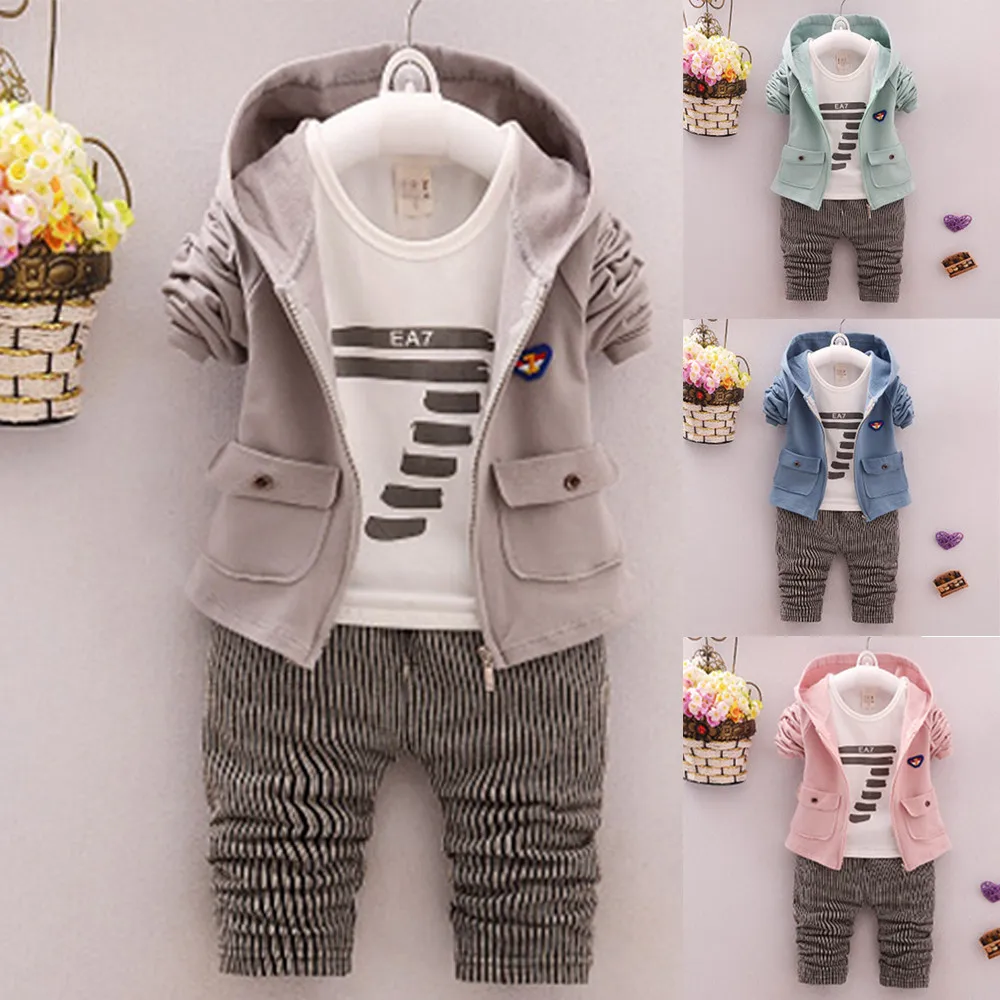 

baby boy clothes Newborn baby clothes children clothing kids Letter Hoodie Tops Pants Coat Clothes Sets Outfits newborn clothes