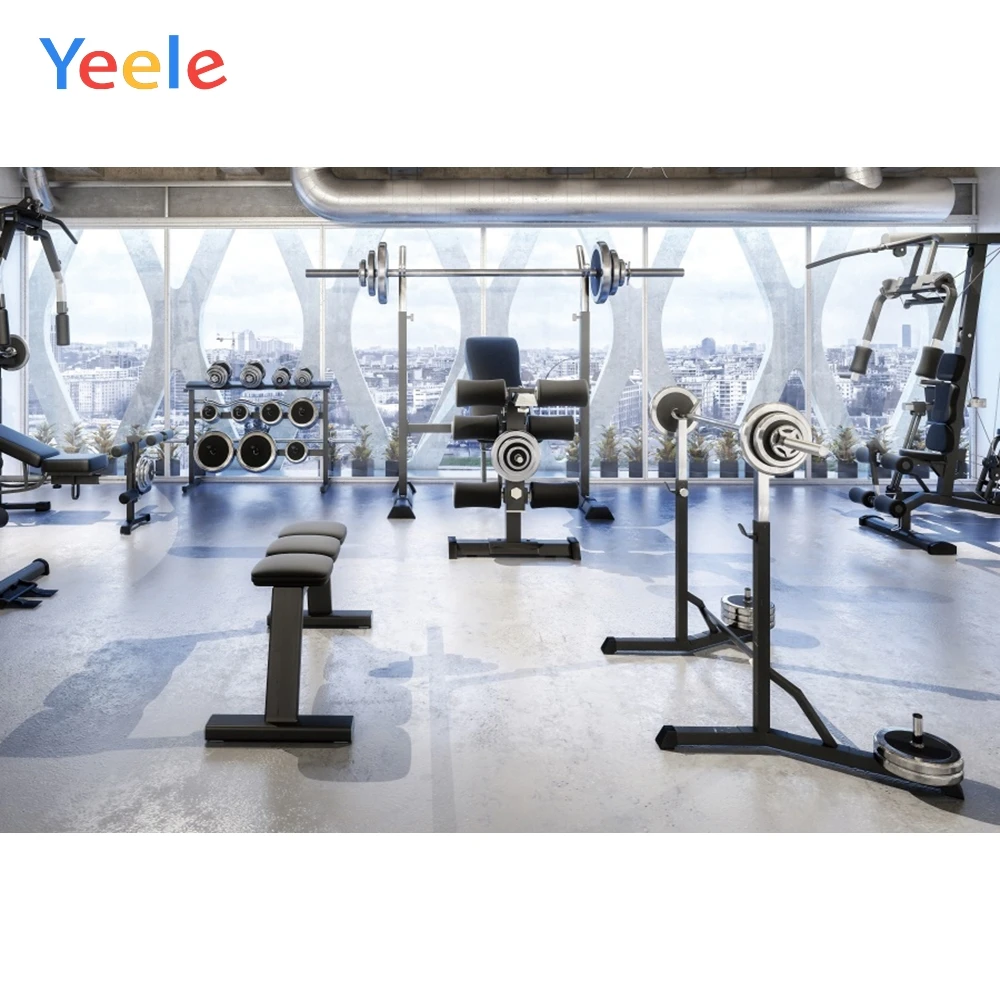 

Yeele Interior Photocall Gym Equipment Decor Window Photography Backdrop Personalized Photographic Backgrounds For Photo Studio