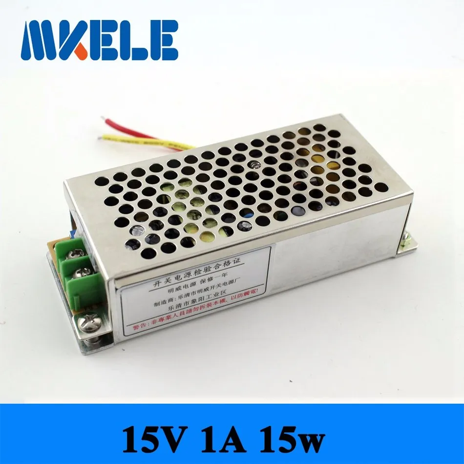 

Cheap price factory direct sale MS-15-15 110v 220v AC to15v dc 1a 15W Single Output mini size Switching power supply