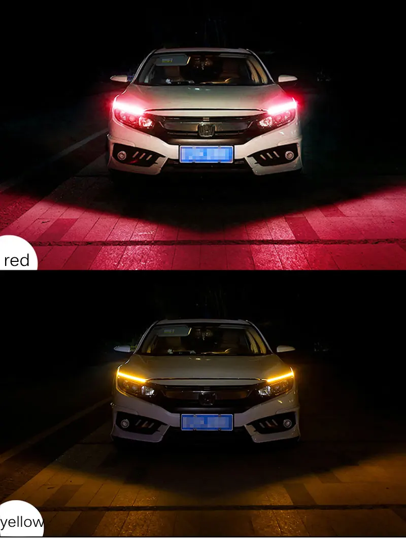 Ceyes автомобильный Стайлинг DRL светодиодный дневные ходовые огни аксессуары гибкие тормозные направляющие полосы Фары Авто дневные ходовые огни