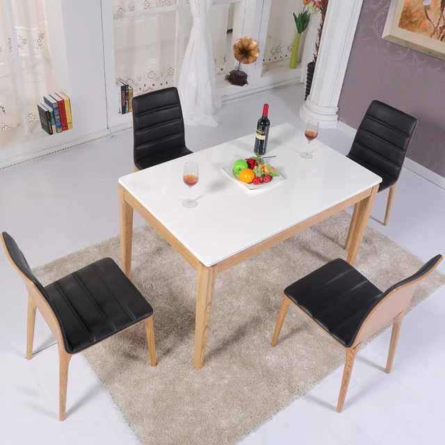 Nordic Korean Wood Marble Dining Table Small Apartment Solid Nordic Korean Wood Marble Dining Table Small Apartment Solid Dinette Combination Of