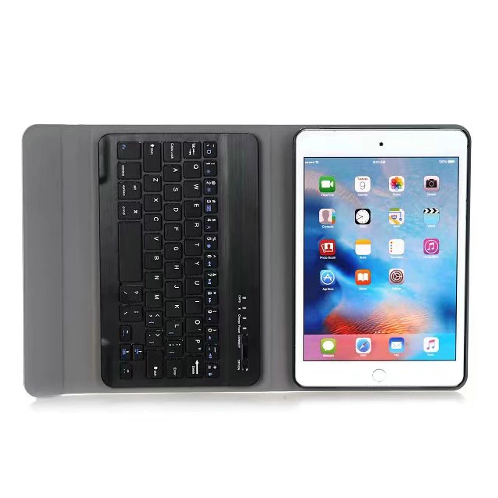 Ultra Slim Съемная Bluetooth 3,0 клавиатура Folio Stand кожаный чехол для Apple Ipad Mini 1 2 3 Mini2 Mini3 7,9 "планшеты