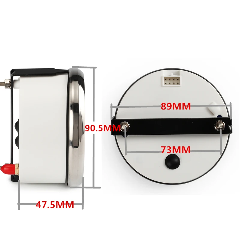 Лодка с тахометром 0-6000 об/мин 85 мм круглый счетчик часов манометр двигателя задний светильник часы метр с грузовик подвесной автомобиль аксессуары