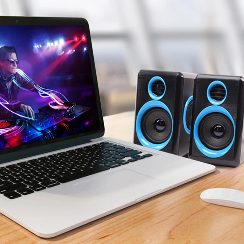 Портативный Компьютерные колонки с стерео бас USB проводной Powered мультимедиа