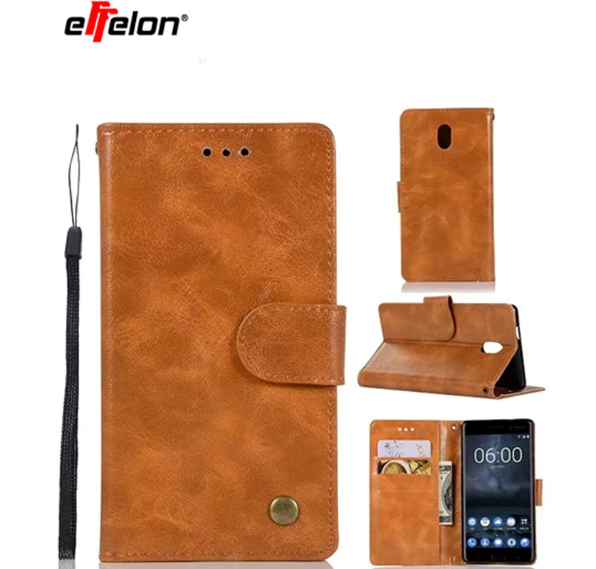 

effelon New For Nokia 3 Phone Case Luxury Flip PU Leather Back Cover For Nokia3 / Nokia 3 Case Stand Wallet Style Holster Bag