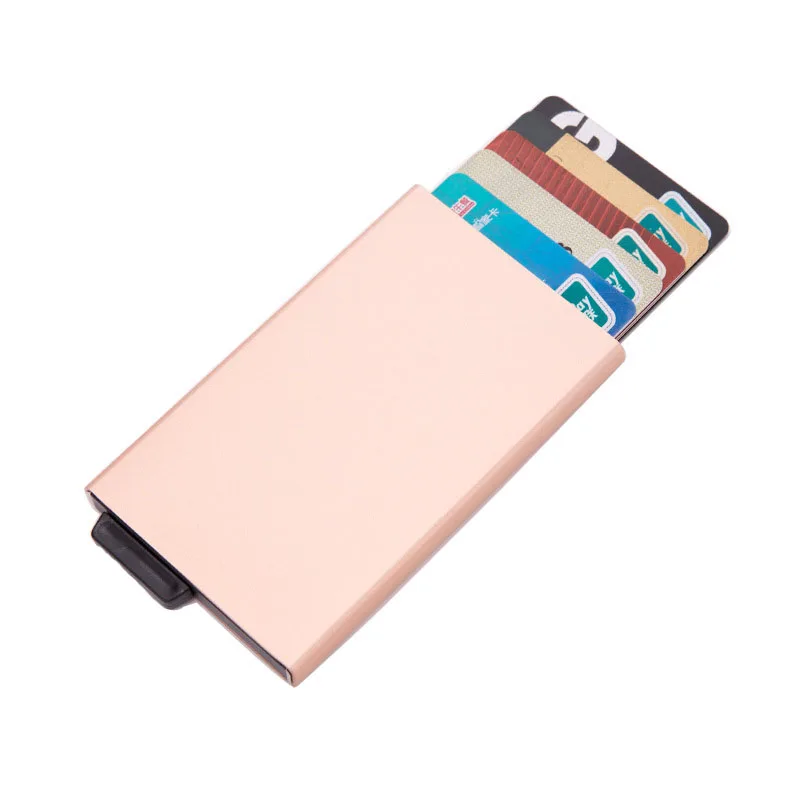 new rfid aluminum card holder automatic pop up business