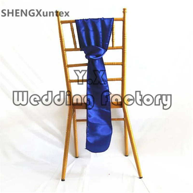 

100pcs Royal blue Satin Chair Sashes For Chiavari Chair Decoration wedding and banquet party decorations