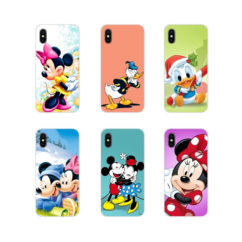 

For LG G3 G4 Mini G5 G6 G7 Q6 Q7 Q8 Q9 V10 V20 V30 X Power 2 3 K10 K4 K8 2017 TPU Bag Case Mickey Mouse Listening To Donald Duck