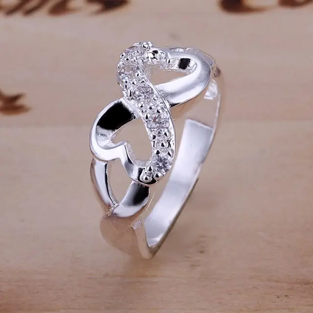 925 jewelry silver plated Ring Fine Fashion Zircon 8 Ring Women&Men Gift Sil 925 jewelry silver plated Ring Fine Fashion Zircon 8 Ring Women&Men Gift Sil