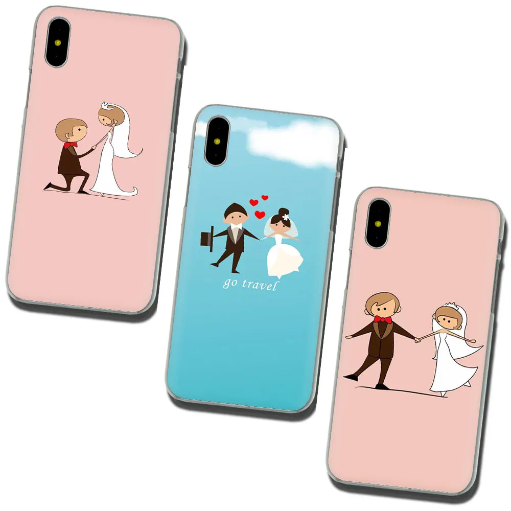 Жёсткий чехол для телефона свадьбы невесты и жениха iPhone SE 2020 11 Pro XR XS Max X 8 7 6 6S