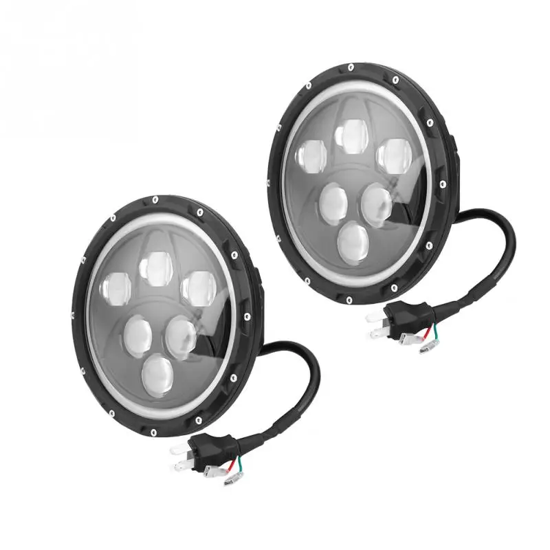 

1 Pair 7 inch 60W Car 6LED Halo Headlight Angel Eyes Headlamp for Jeep Wrangler