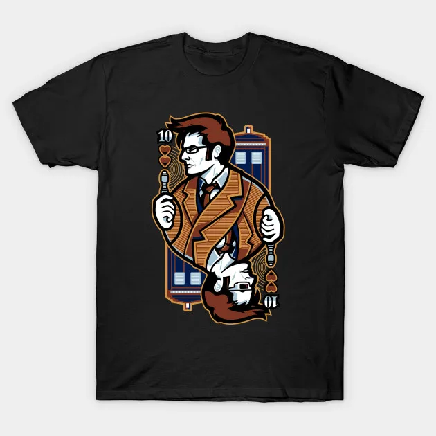 Printed Men T Shirt Cotton tShirt O-Neck Short-Sleeve New Style 10th of Hearts Doctor Who Women T-Shirt | Мужская одежда