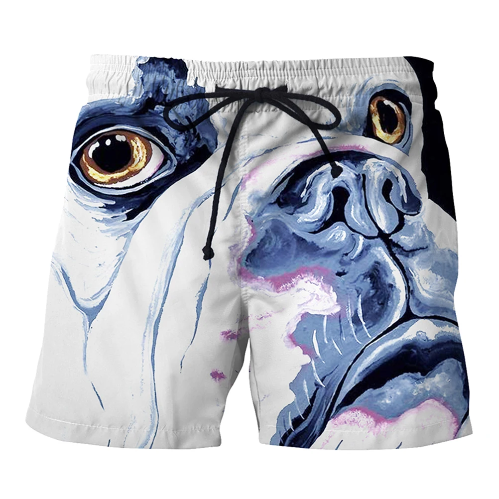 Мужские Пляжные шорты Творческий 3D собака печать летние шорты плавательные трусы пляжная одежда