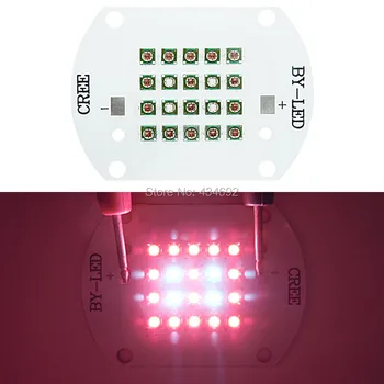 

60W Cree XPE XP-E Led Bulb Blue(4PCS) + Red(16PCS) Mix Color Multichip LED Plant Grow Led Lamp Light DIY Emitter 24-28V 2000MA