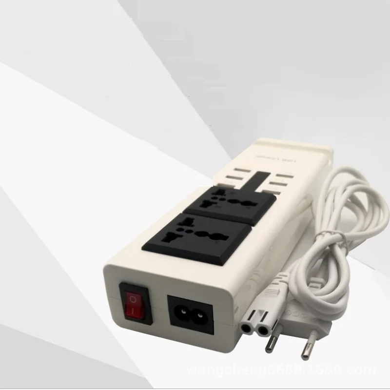 Pаспродажа Smart мощность полосы ЕС plug расширители 1,5 м 2AC универсальный выход 6 USB зарядное устройство порты для мобильного телефона