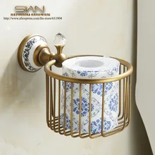 Бесплатная Доставка Старинные Медные Ванная Комната Accessaries Toliet Папиросной Бумаги Корзины Полотенце Держатель Рулона Китайский Стиль Роскоши 3371901