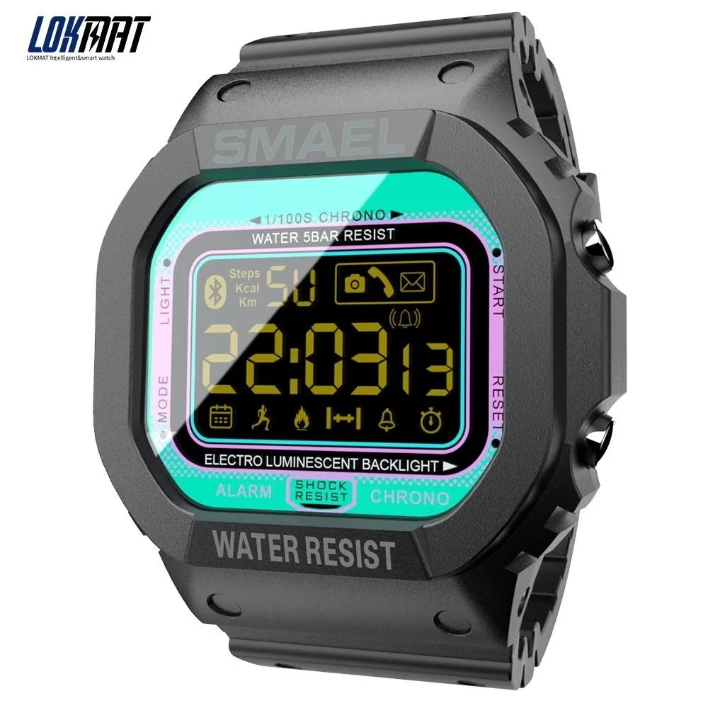 

LOKMAT Sports SmartWatch Bluetooth Waterproof Pedometer Information Reminder Smart Watch Men For ios Android Phone